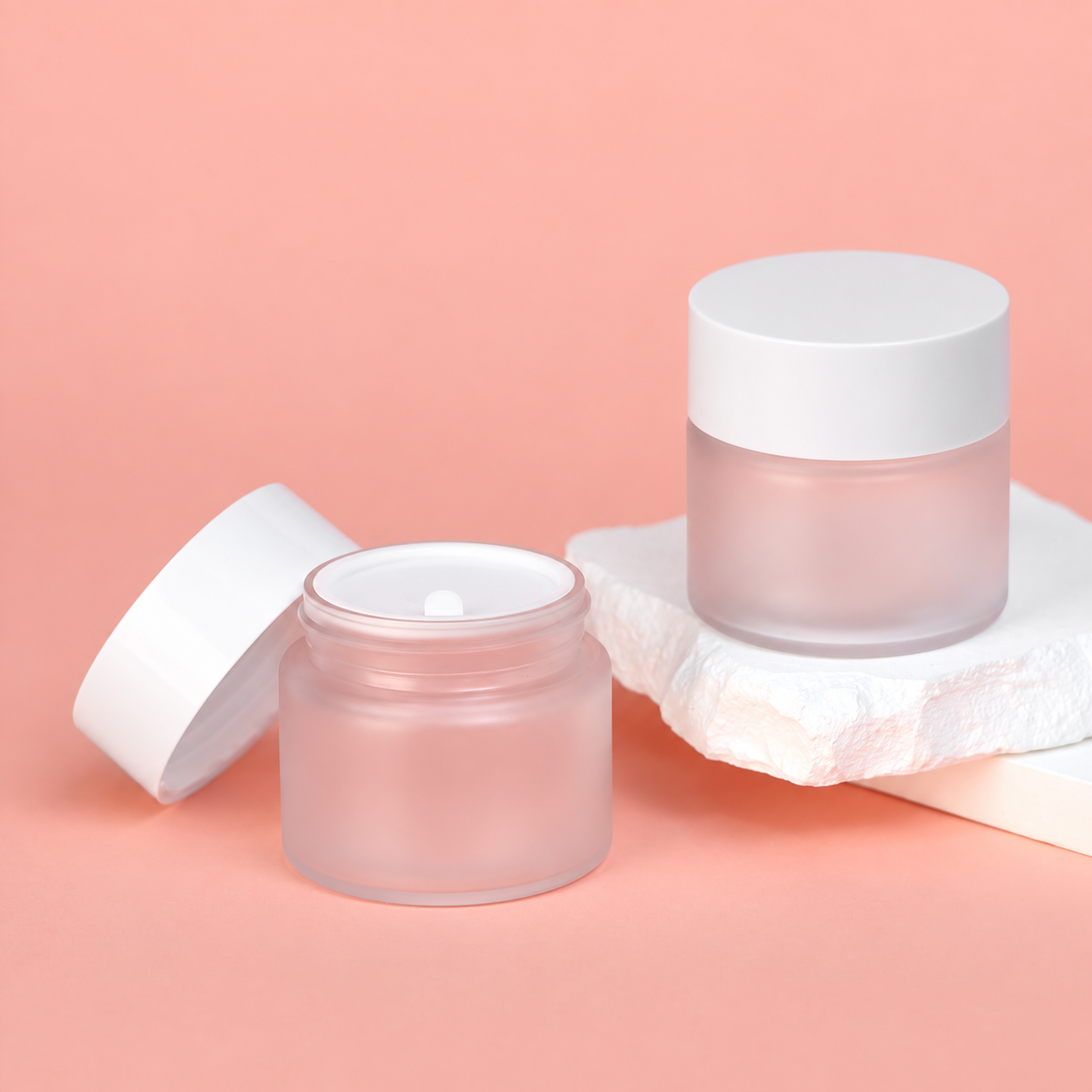 MB-0346 PETG 두꺼운 무광 크림 용기 50g