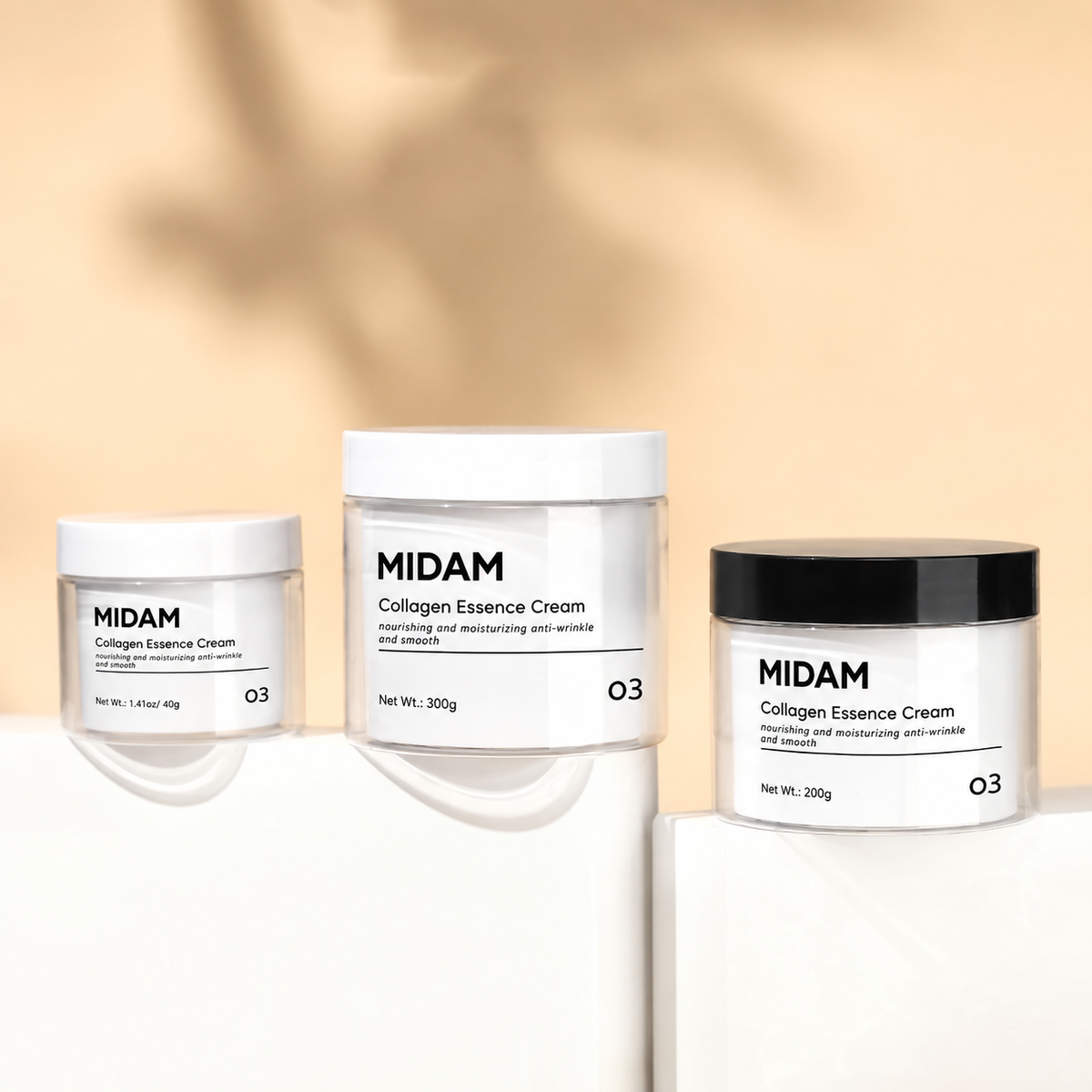 MB-0552 PETG 이중 구조 와이드 마우스 크림 용기 100g/200g/300g