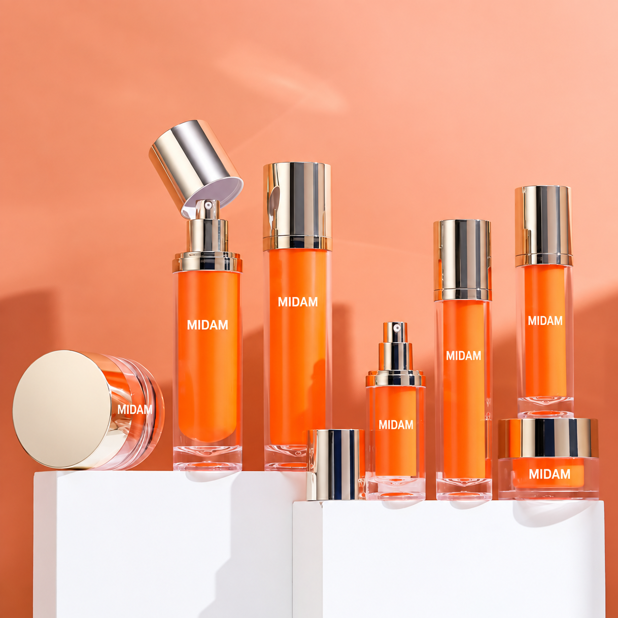 MB-0347 아크릴 교체형 스킨케어 용기 세트 50g/15ml/30ml/45ml/100ml/120ml