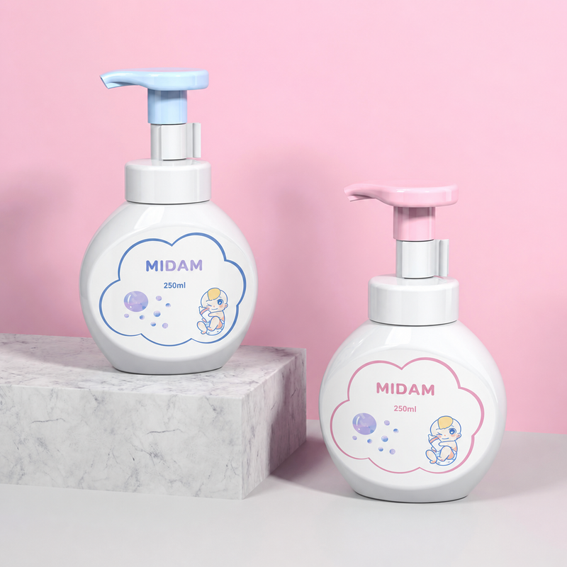 MB-1042 PET 원형 납작 폼 펌프 용기 250ml