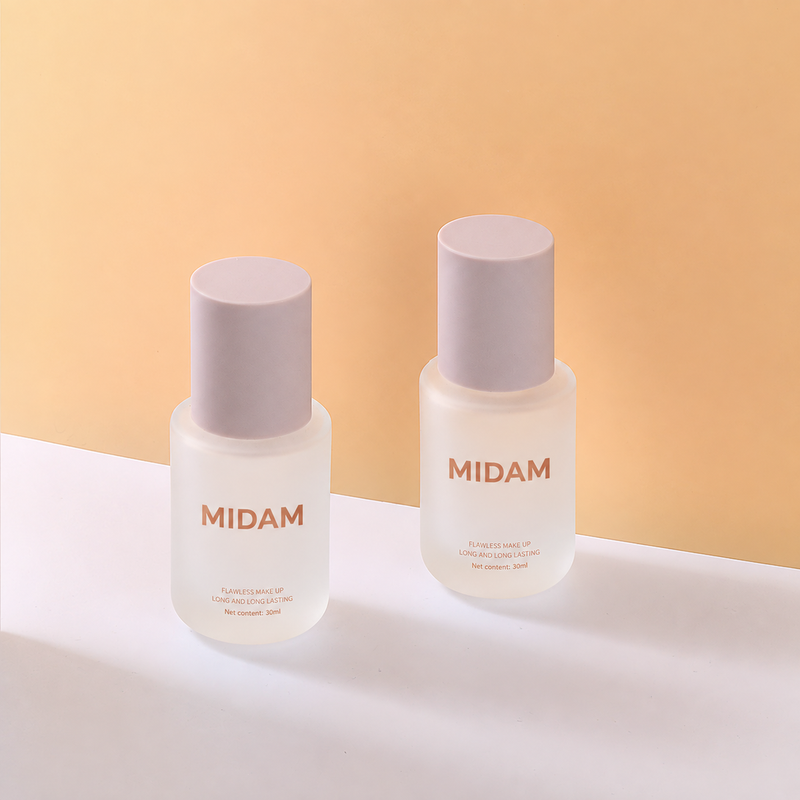 MB-0835 라벤더 캡 라운드 유리 파운데이션 용기 30ml