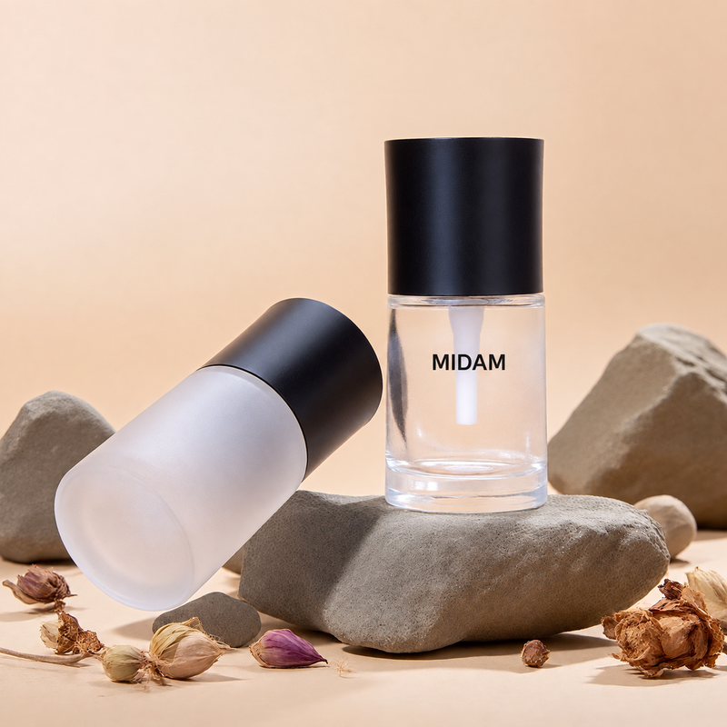 MB-0852 블랙 라운드 캡 유리 파운데이션 용기 30ml