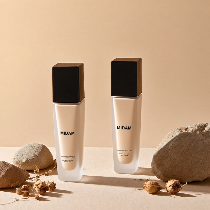 MB-0846 블랙 사각 캡 유리 파운데이션 용기 30ml