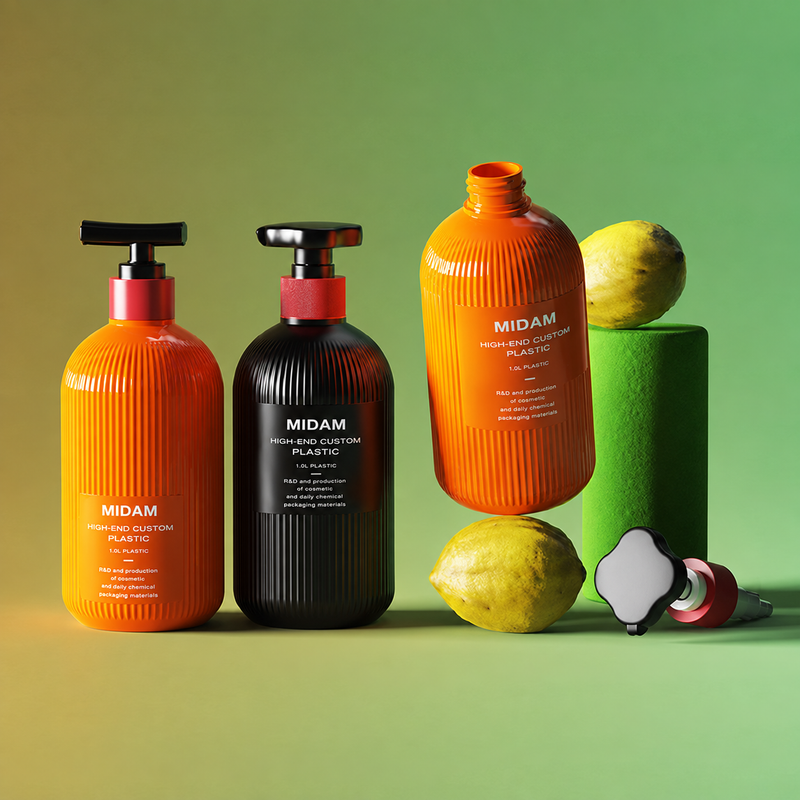MB-0899 PETG 세로 리브 로션 용기 500ml