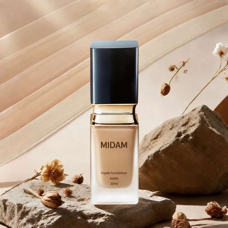 MB-0818 사각 캡 유리 파운데이션 용기 30ml