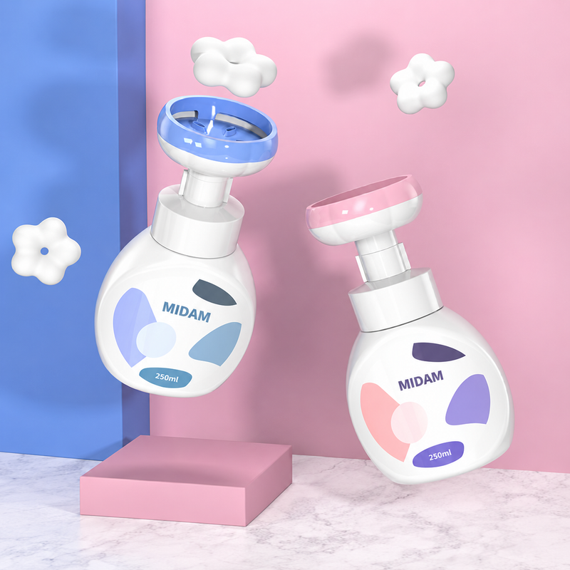 MB-0979 PE 꽃 모양 폼 펌프 용기 250ml
