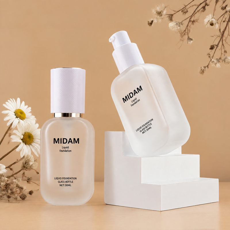 MB-0862 라운드 사각 유리 파운데이션 용기 30ml